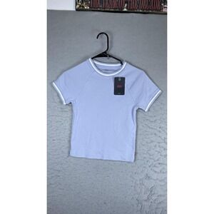 Levi's Shirt Womens Small Purple Ringer Raglan Slim Fit Crewneck Tee Top
